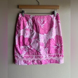Lilly Pulitzer Women’s Mid Floral Pink Skirt Size 2